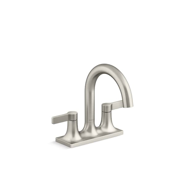 Kohler Venza Centerset Lav Faucet, 0.5 GPM Vibrant Brushed Nickel 28124-4N-BN - main